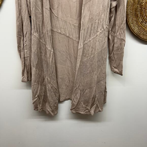 Torrid Lightweight Cardigan Sweater Plus Size 1X Neutral Beige Tan Knit Open - Picture 5 of 7